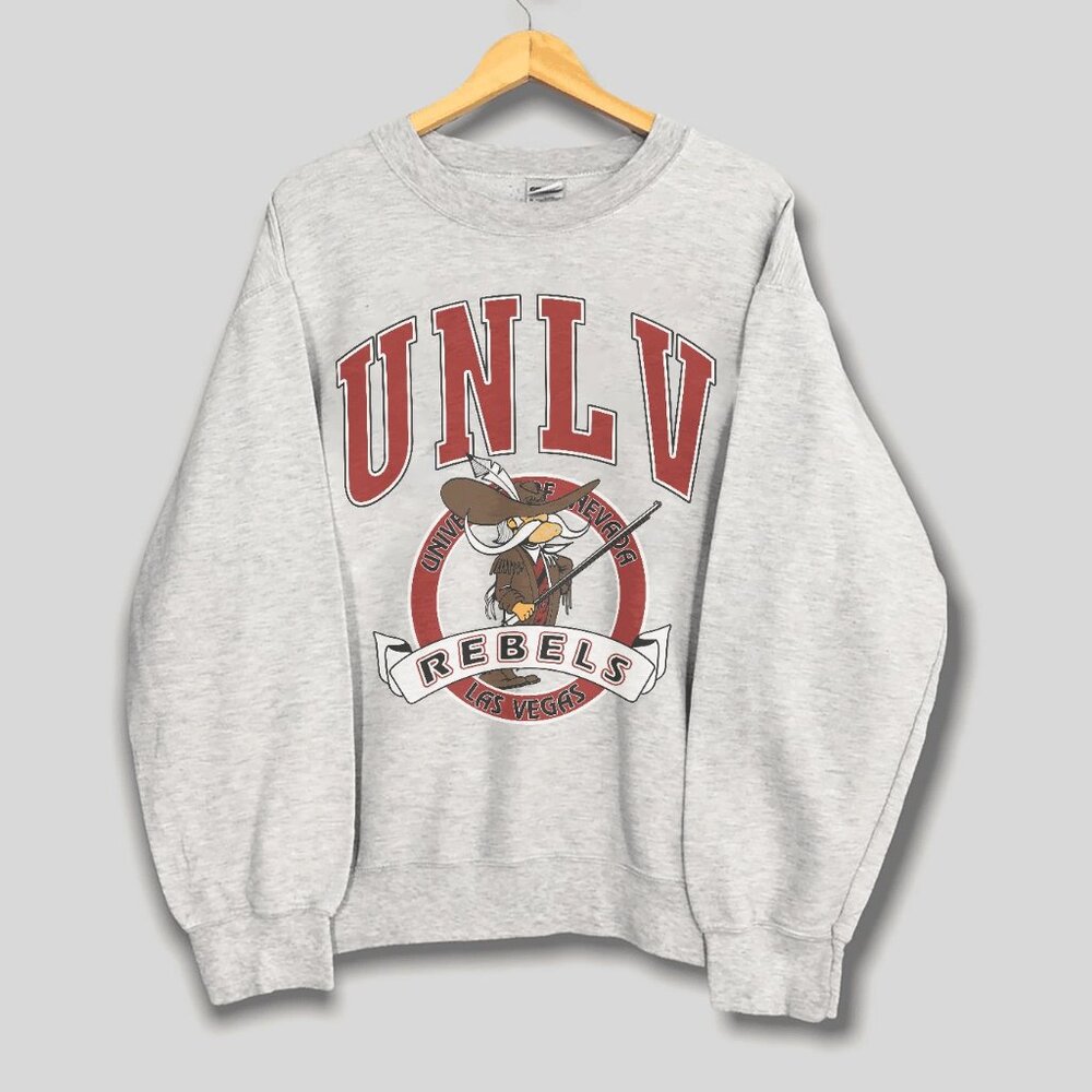 Vintage UNLV Rebels Mascot Logo Sweatshirt, University of Nevada Men Women Shirt